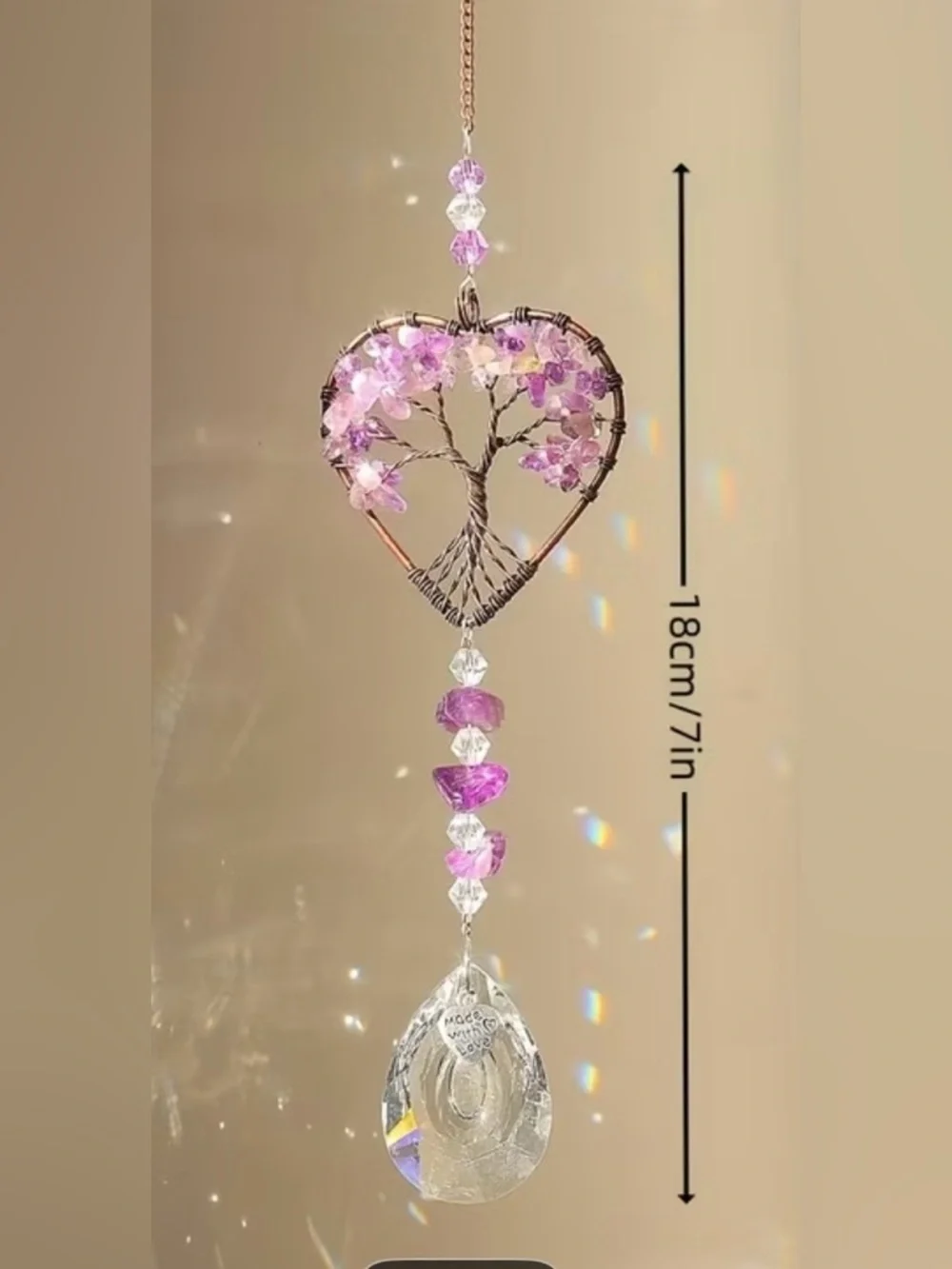 Heart NIP Tree of Life Suncatchers - Various Colors - Picture 4 of 9